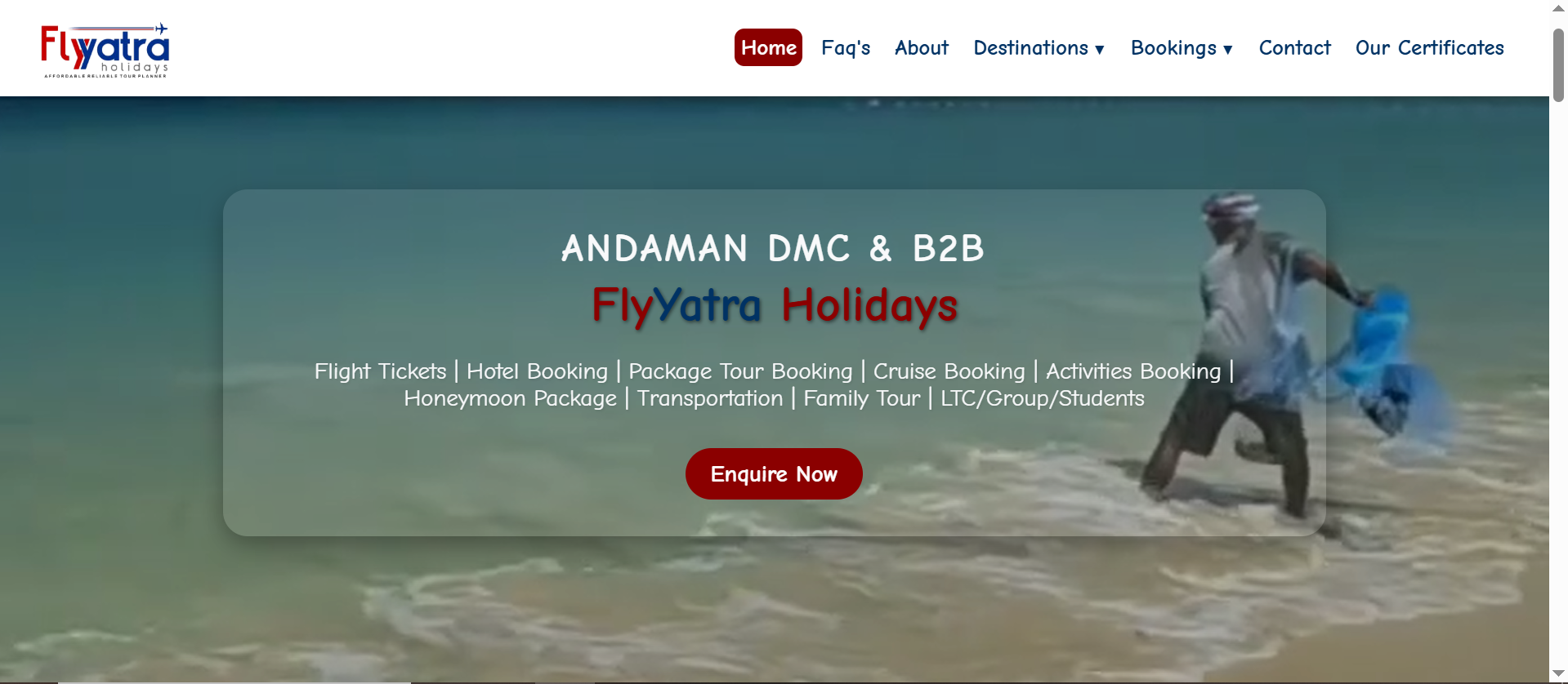 Fly Yatra Holidays Website
